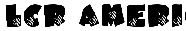 LCR America's Heart LSF font preview